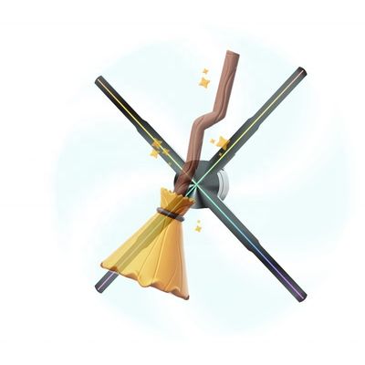 SD-карта APP Подключение 3D голограммный шкаф для рекламы сплиса 200 см Вентилятор