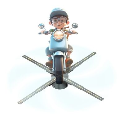Настенная установка 100 см 3D голографическое рекламное устройство Голограммный вентилятор с углом обзора 176°