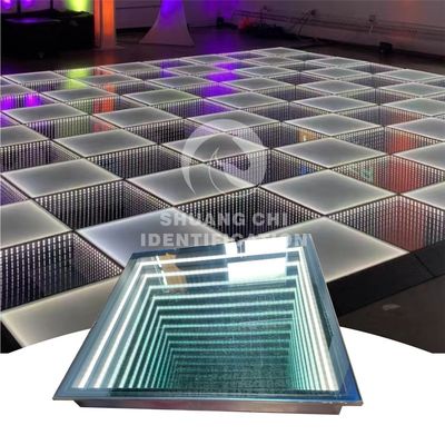Переносное 3D бесконечное светодиодное зеркало цифровые плитки танцевальный пол свет для свадеб и вечеринок