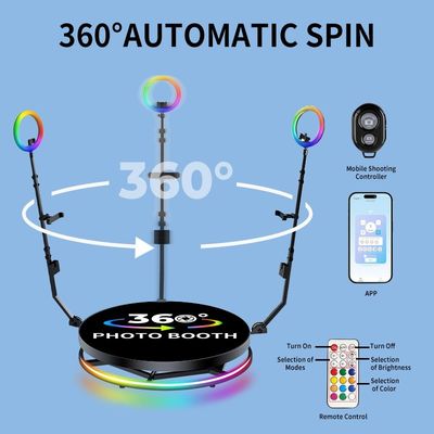 Высота платформы 25 см 360 фотокабинка с автоматической видеомашиной и профессиональным дизайном