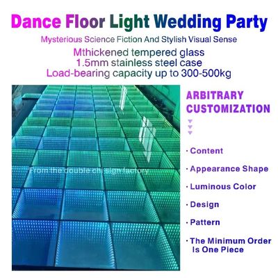 Нержавеющая стальная коробка с прочностью стекла DJ Party RGB Light Dance Floor