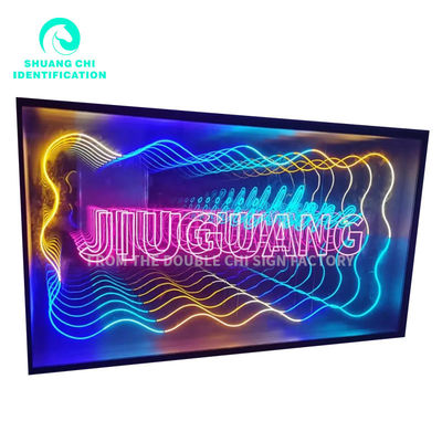 Прочный металлический каркас на заказ Infinity 3D Mirror Neon Dance Floor для диджея дискотеки