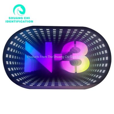 Прочный металлический каркас на заказ Infinity 3D Mirror Neon Dance Floor для диджея дискотеки