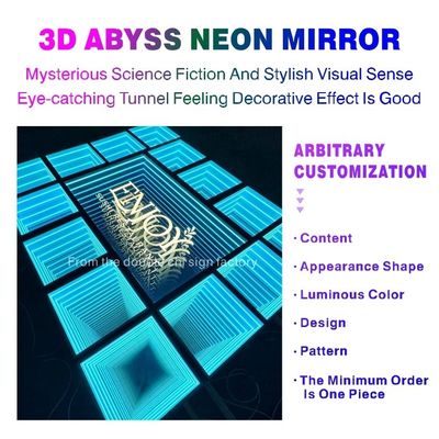 Прочный металлический каркас на заказ Infinity 3D Mirror Neon Dance Floor для диджея дискотеки