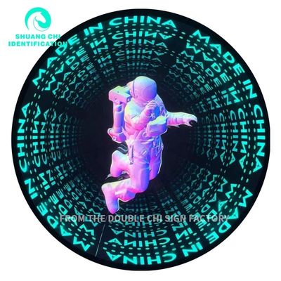 Специальное толщину 3D неонового бездны зеркало чекированное идеально подходит для отделки интерьера магазина