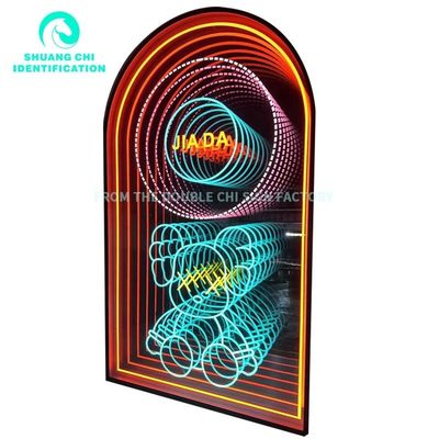 Специальное толщину 3D неонового бездны зеркало чекированное идеально подходит для отделки интерьера магазина