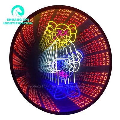 Прочная металлическая рама Модное настройка 3D зеркало Неонный танцевальный пол для диджея Диско вечеринка