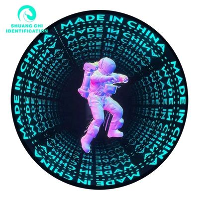 Технологический свет и тень настройка 3D неоновое бездну зеркало Чекированное 50x50 неоновое зеркало