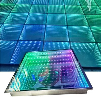 3D бесконечное зеркало видео светодиодный танцевальный пол для свадебной вечеринки настройки
