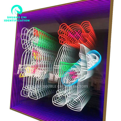 Необходимое украшение стен Custom End 3D Neon Mirror для KTV и внутренних помещений