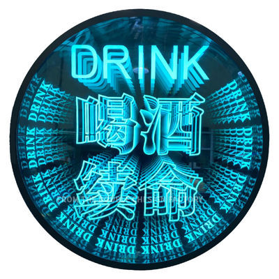 Необходимое украшение стен Custom End 3D Neon Mirror для KTV и внутренних помещений