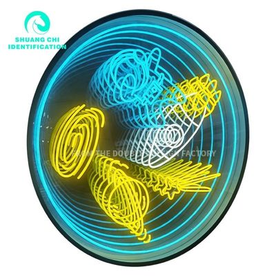 Установка на стене винтовой фиксации корпуса из нержавеющей стали 3D светодиодный бездну зеркало настройка