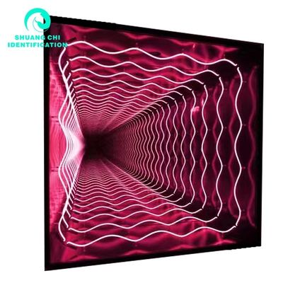 2023 Материал Abyss 3D Стерео Неоновое бесконечное зеркало с светодиодными полосками Источник света