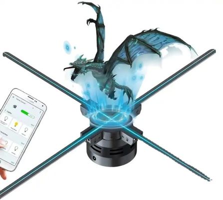 2300 Яркость 3D-голографический вентилятор с Wi-Fi-контролем и вращающимся голографическим дисплеем