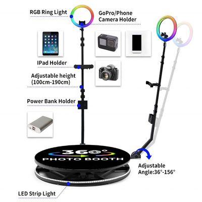 Высота платформы 25 см Автоматический стенд 360 для открытых мероприятий и фотосессии