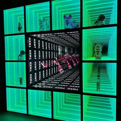 2024 Специализированная толщина акриловая светодиодная зеркальная дисплейная коробка для розничного магазина дыма