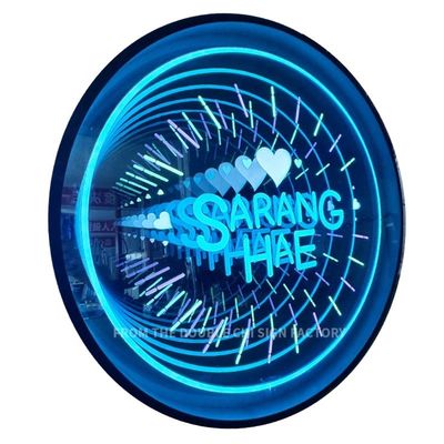 Настройка Abyss Neon Mirror Рекламные световые коробки для установки на стену или на полу