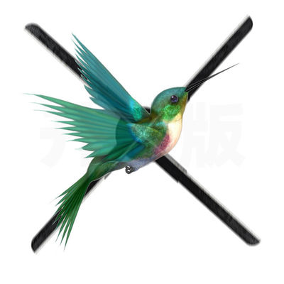 Контрастный коэффициент 1.28 мм WiFi 3D голограммный рекламный вентилятор с двумя лезвиями и светодиодным дисплеем