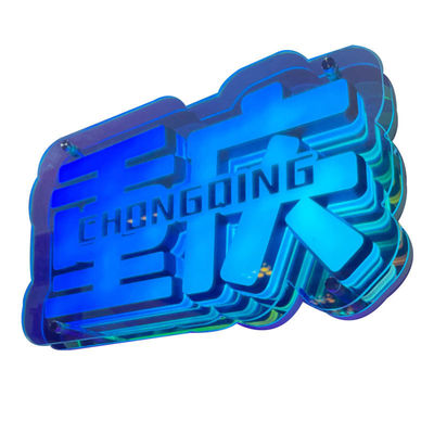 DC12V/AC110-220V Custom Infinity Logo Цветный светодиод 3D Неонный стеновой туннель для диджея Диско-партия