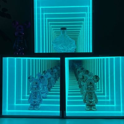 Настраиваемая фиолетовая винная стойка Lego с светодиодным светодиодом и шкафом для бесконечных дисплеев