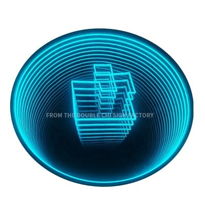 Модные тенденции Infinity Light Sign Неонное зеркало для декорации стен LED Неонное зеркало Infinity