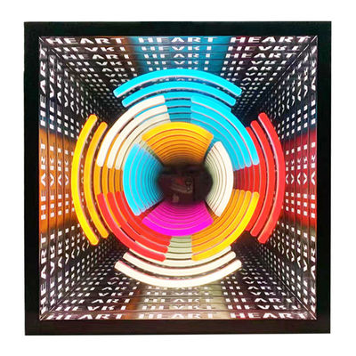 12V Custom Neon Sign Infinity Mirror Led Logo Многослойный 3D танцевальный пол для внутреннего декора