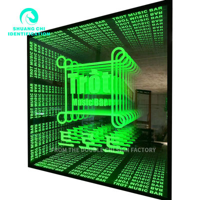 12V Custom Neon Sign Infinity Mirror Led Logo Многослойный 3D танцевальный пол для внутреннего декора
