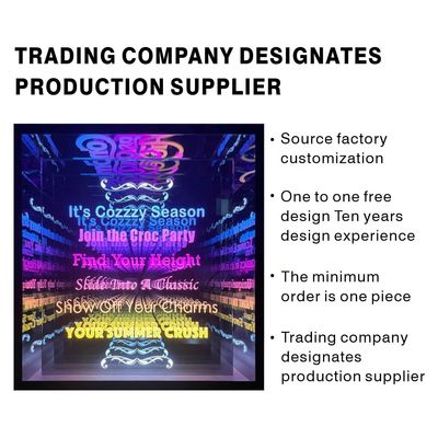 12V Custom Neon Sign Infinity Mirror Led Logo Многослойный 3D танцевальный пол для внутреннего декора