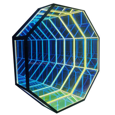 Улучшить декор Потрясающее 3D неоновое бездны зеркало с чеки 50X50 в настраиваемых цветах