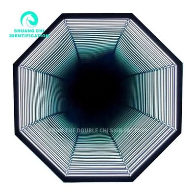 Цветные LED 3D неоновые стены бесконечные зеркальные туннели для домашнего декора