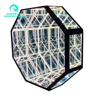 Цветные LED 3D неоновые стены бесконечные зеркальные туннели для домашнего декора