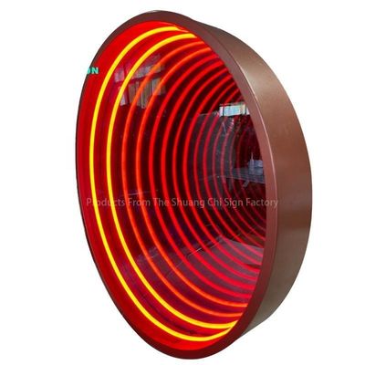 Цветные LED 3D неоновые стены бесконечные зеркальные туннели для домашнего декора