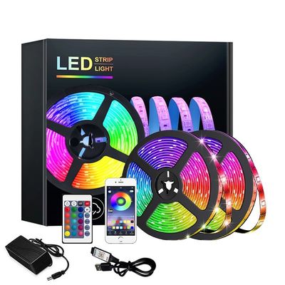 Светодиодный источник света 5M 10M 20M 5V IP20 5050 RGB USB Изменение цвета Музыкальное декоративное устройство