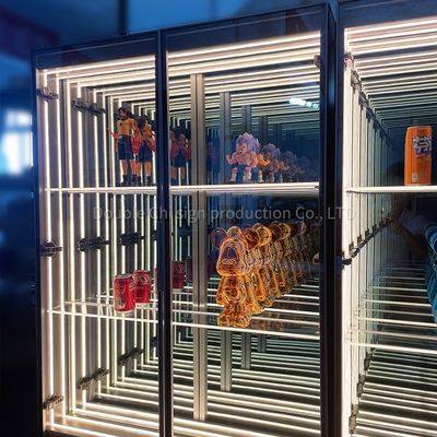 Настраиваемый цвет Бесконечное зеркало Абсолютное зеркало Винный бар Кабинет для модных тенденций