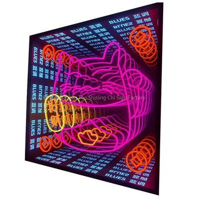 Преобразуйте свое пространство с помощью бесконечного зеркала 3D на заказ с светодиодной неонной табличкой