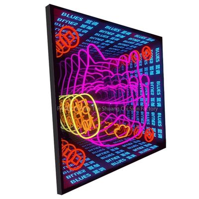 3D неоновое бездонное зеркало с индивидуальным дизайном и световой эффективностью лампы 80lm / w