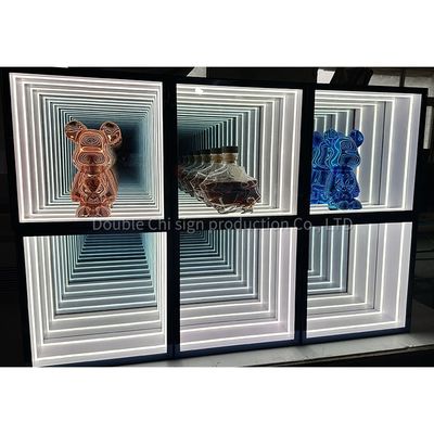 Модный RGB бесконечный зеркало бездны 3D логотип дисплейный корпус для внутреннего и наружного использования
