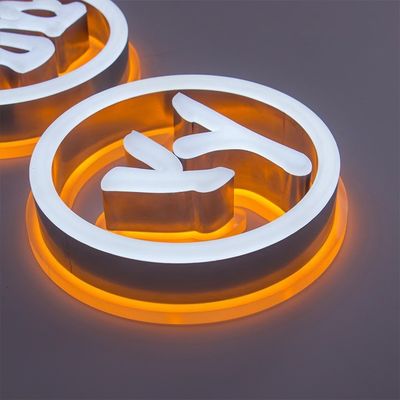Заднее освещение светодиодные металлические буквенные огни 3D пластиковые яркие символы для рекламы