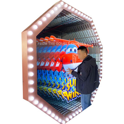 3D Магический многоцветный тысячеслойный бездонный неоновый зеркало бесконечность Да Поддержка диммер 1