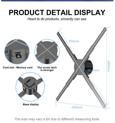 1.692MM Pixel Pitch 3D Holographic LED Fan Display Программное обеспечение для наружной рекламы