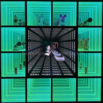 Внутренние и наружные светодиодные бесконечные зеркальные огни дисплейный корпус с индивидуальной толщиной