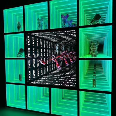 Светодиодный светодиод бесконечное зеркало дисплейное чехло для продажи мебели шоурума Магазин на заказ