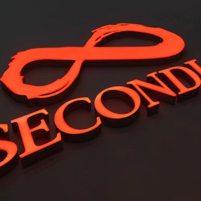 Уличная рекламная доска с светодиодными буквами с нержавеющей сталью и освещением