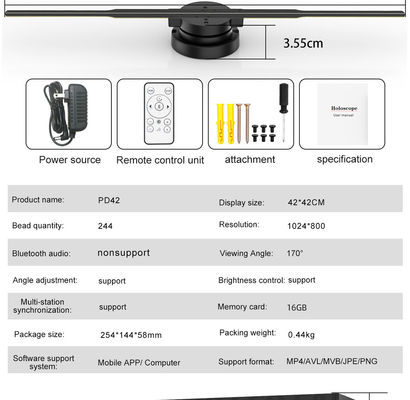 100-240W/AC 50/60HZ Входное напряжение Голографические вентиляторы для 3D-голограмм LED-дисплея вентилятора