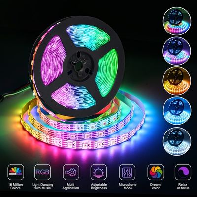 12в Wifi управляемый гибкий SMD 5050 2835 RGB светодиодный светодиод для освещения праздников