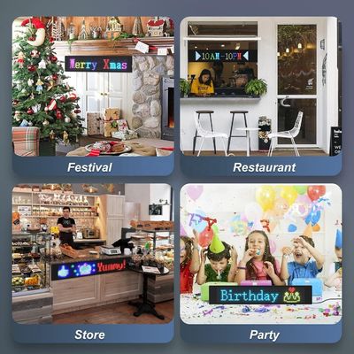 Большой размер версии дистанционного управления Bluetooth App Control Led Flexible Display sign 19*92cm для помещений