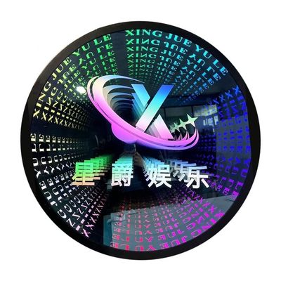 Конструкции на заказ Логотип бесконечного зеркала RGB Неонный знак Световые коробки для внутренней рекламы