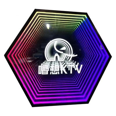 Настраиваемое 3D бесконечное зеркало мини RGB акриловый неоновый знак LED буквы световой ящик знак