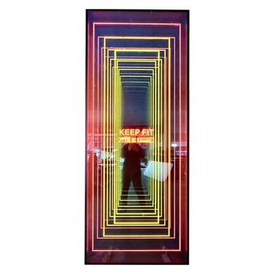 Настраиваемое 3D бесконечное зеркало мини RGB акриловый неоновый знак LED буквы световой ящик знак