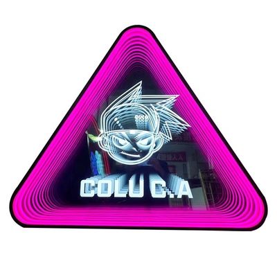 Акриловый 3D светодиодный тракт, неонное зеркало, бесконечный светодиодный знак